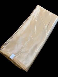 Satin: Cream Gold colour Satin Silk beautiful soft fabric(Per meter) 112cm width