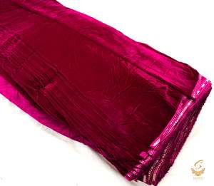 Velvet Fabric: Dark MAzenta colour velvet fabric (per meter) 117 cm width