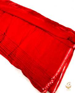 Velvet Fabric: Chilli Red colour velvet fabric (per meter) 117 cm width