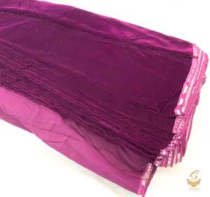 Dark Purple colour velvet fabric (per meter) 117 cm width
