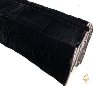 Velvet Fabric: Dark Black colour velvet fabric (per meter) 117 cm width