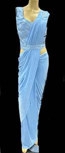 Deep icing Blue color Size 38 (Upto 40) stone work designer readymade blouse wit&hellip;