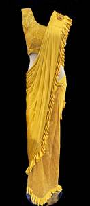 Dark Gold color Size 40 (Upto 42) Sequinned work designer readymade blouse with &hellip;