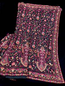 Heavy Work Sarees 1: (Video Clip Attached ) Black color Pure Georgette Chiffon Based Multicoloured Embroidery Work Jaal All Over With Stone Work Beautiful Saree with fully stitched padded blouse (with back hook)& attach tessels size 42(can be altered upto 46)