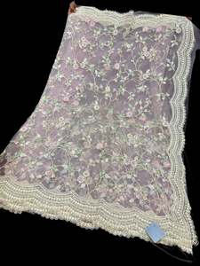 (Video Clip attached )Pastel lilac Pink color Heavy work designer Saree with net&hellip;