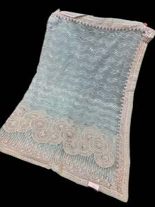 Heavy Work Sarees 1: (Video Clip attached )Heavy work designer Saree with netting base fabric and stones work design all over with heavy embroidery work