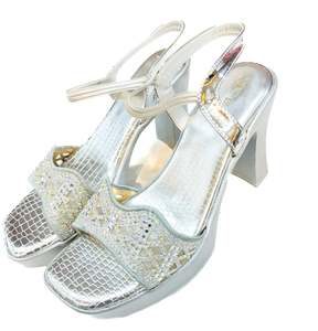 Crystals and Jerkan stone soft cushioned heels