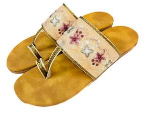 Party Wear Heels Wedge Flats: Embroidery work soft velvet cushioned Flats