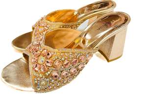 Party Wear Heels Wedge Flats: Crystal & Jerkan Stone Heels