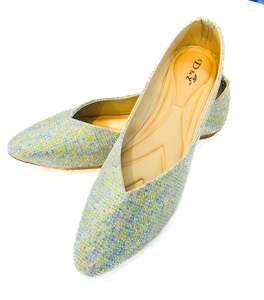 Womens Fancy Jutti Back Open Jutti: Shimmery Design Belly