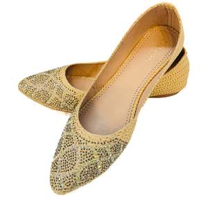 Womens Fancy Jutti Back Open Jutti: Shimmery Design Belly