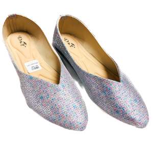 Womens Fancy Jutti Back Open Jutti: Shimmery Design Belly