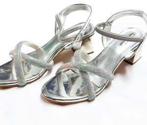 Womens Fancy Jutti Back Open Jutti: Stone beaded Heels