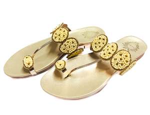 Womens Fancy Jutti Back Open Jutti: Handwork with pearls beaded & stones work flats