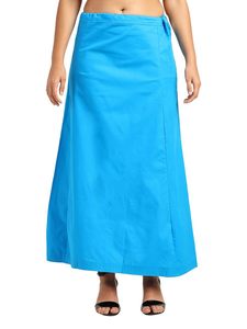 Under Skirts Or Peticott: Azure blue colour waist size-44 inch Under skirt or peticott in cotton fabric