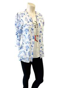 Jacket style white & Blue top