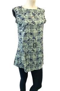 Womens Tops: Lite Green floral print top