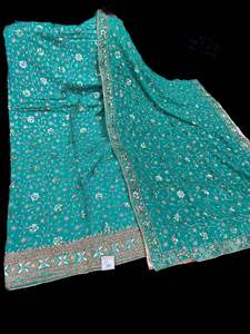 (video clip attached)Purple Wine pure chinnon based embroidery work with handwor&hellip;