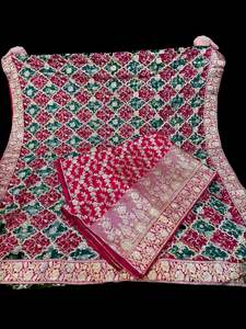 Maroon color Banarasi silk based beautiful handwork kameez with pure silk bottom&hellip;