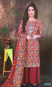 Designer Woolen Collection Fabric TOP :- *Pashmina jacquard Print with exclusive&hellip;