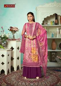 Woolen Warm Suits Unstitched Fabrics: Designer Woolen Collection Fabric TOP :- *Pashmina jacquard Print with exclusive Swarovski Diamond WORK cut:-2.50 mtr appx BOT:- *Heavy spun bottom 2.50mtr Dupatta:- TWILL SHAWL * PRINTED 2:25 cut Size: Unstitched