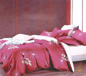 Queen Size Lite Rosewood Pink colour floral Printed Glace Cotton Bed Sheet With &hellip;