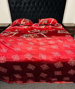 Beautiful Print Very Soft & Warm Fleno Bed Sheet With 2 Pillow Covers And Duvet &hellip;