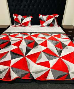 Beautiful Print Very Soft & Warm Fleno Bed Sheet With 2 Pillow Covers And Duvet &hellip;