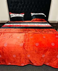 Beautiful mandala Print Very Soft & Warm Fleno Bed Sheet With 2 Pillow Covers An&hellip;