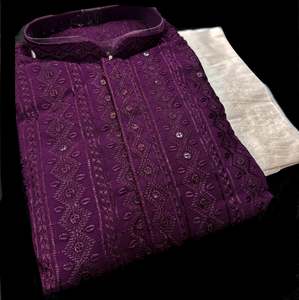 Pure Rayon Based Beautiful fine Embroidery Work At Front And Back With Sequins W&hellip;