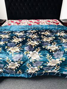Beautiful Floral Design 220 X 230 Cm Heavy Weight Quilt With Microfibre Filling &hellip;