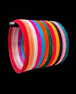 Kid S Bangles: Multicoloured kids velvet bangles (2 dozen in one pack)