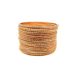 Kid S Bangles: Golden Color kids plain Shiny Metal bangles (2 dozen in one pack)