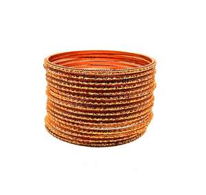 Kid S Bangles: Haldi (Turemric) Color kids plain Shiny Metal bangles (2 dozen in one pack)