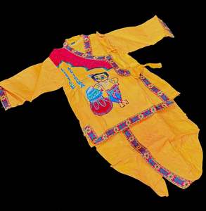 Krishna Costume: Cotton based beautiful krishna Costume with all accessories