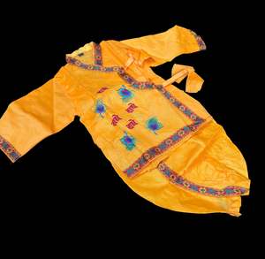 Krishna Costume: Cotton based beautiful krishna Costume with all accessories