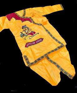 Krishna Costume: Cotton Based Beautiful Krishna Costume With All Accessories