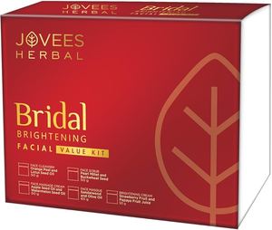 Facial Kits: Jovees Herbal Bridal Brightening Facial Value Kit | Face Cleanser 50g | Face Scrub 50g | Face Massage Cream 50g | Face Masque 65g | Brightening Face Cream 50g