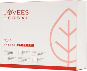 Facial Kits: Jovees Herbal Fruit Facial Kit With 6 Easy Steps 315 GM (Multiple Use) | Unisex | Hydrates, Reduces Fine Lines,Tanning & Dullness