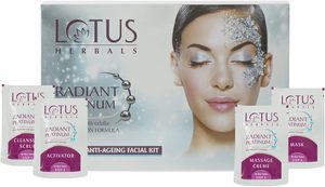 Lotus Herbals Radiant Platinum Facial Kit ( 4BOX pack inside )