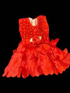 Girls Frocks: Kids Silk based shiny frock