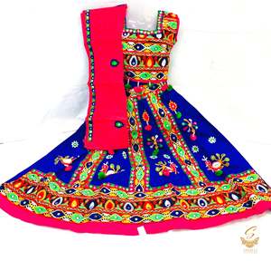 Royal blue colour beautiful chaniya choli with multicoloured embroidered work
