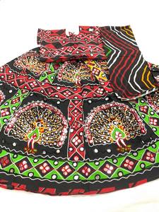 Kids Chaniya Choli Garba Dress: black colour beautiful multicolored embroidered chaniya choli