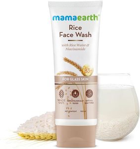 Mamaearth: MAMAEARTH Rice Water Face Wash with Niacinamide | Gentle Exfoliating Cleanser for Radiant Skin | Hydrating Formula | All Skin Type | 3.38 Fl Oz (100ml)