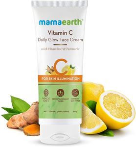 Mamaearth: Mamaearth Vitamin C Daily Glow Face Cream | for Skin Illumination with Turmeric | Lightweight & Hydrating Formula | for All Skin Types(80g)