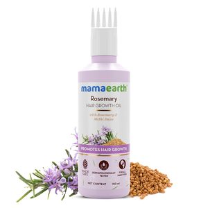 Mamaearth: Mamaearth Rosemary Hair Growth Oil | Control Hair Fall & Strengthens Weak Follicles | Scalp Care with Methi Dana for Strong Roots | 5.07 Fl Oz (150ml)