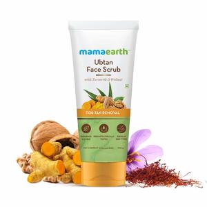Mamaearth Ubtan Face Scrub with Turmeric & Walnut for Tan Removal 100 g