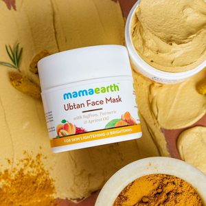Mamaearth: Mamaearth Ubtan Face Pack Mask for Fairness, Tanning & Glowing Skin with Saffron, Turmeric & Apricot Oil, 100 ml