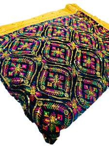 Velvet Based heavy Embroidery Work with sequined design work Rumala Sahib Double&hellip;