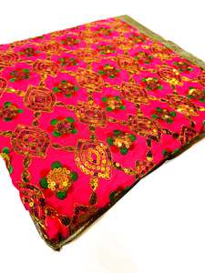 Silk Based heavy Embroidery Work with sequined design work Rumala Sahib Double S&hellip;